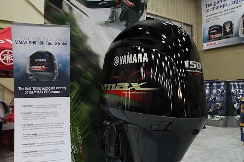<p><strong>Yamaha</strong></p>
<p>The new 2.8L Four-Stroke VF150 V MAX SHO<sup>Â®  </sup>model weighs in at 480 pounds and according to a company representative offers advantages over similar two-stroke models which include no oil mix, less smell and less vibration. <a href=