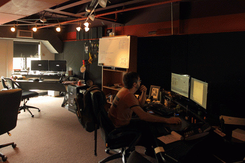 <p>The graphics area is where the mapping and 3D animation is created.</p>
