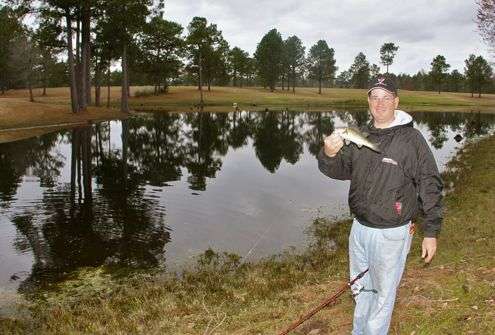 <p>The golf course is much more than a well-manicured "back 40" acres behind Pace's home. Two large water hazards are within 250 yards of his back fence and have served as "practice ponds" for Pace's fishing career.</p>
