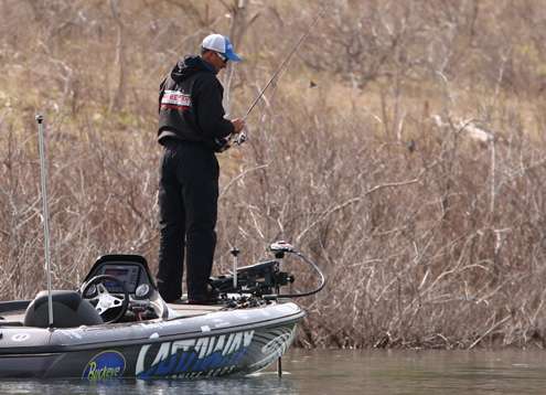 <p>Marty Robinson was looking for bedding fish early on Day Two. </p>
