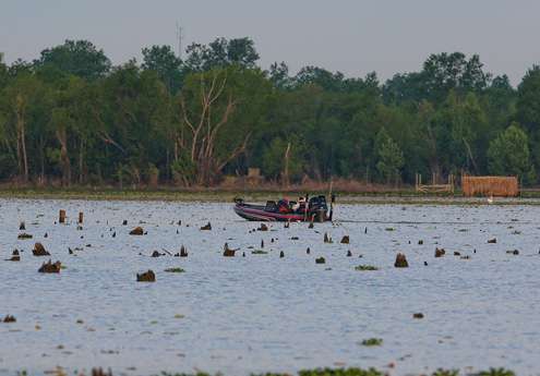 <p> </p> <p>A long idle awaited anglers fishing the backwaters of the Red River. </p> 