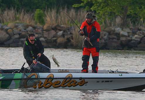 <p> </p> <p>Clark Wendlandt was catching fish before later flights of boats left the launch area. </p> 