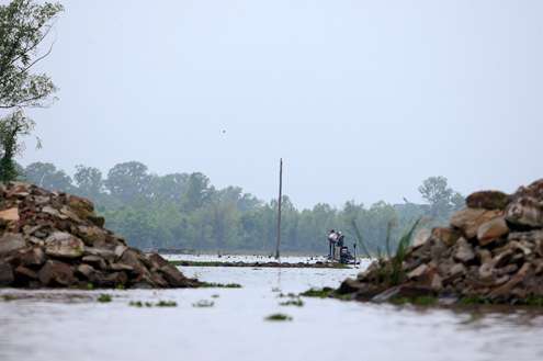 <p>Tharp was sharing an area with 2nd place angler Chad Morgenthaler. </p> 