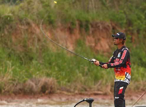 <p>Ken Iyobe started the final day on the Red River in 11th place with 24 pounds, 2 ounces.</p> 
