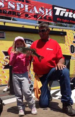 Destane weighs in a 2.19-pounder in the Adult Division to be the youngest angler in adult division at 5 years old.