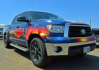 <p>Keith Combs, winner of the Rigid Industries Falcon Slam, tours the country in a modest but attractive Tundra.</p>
