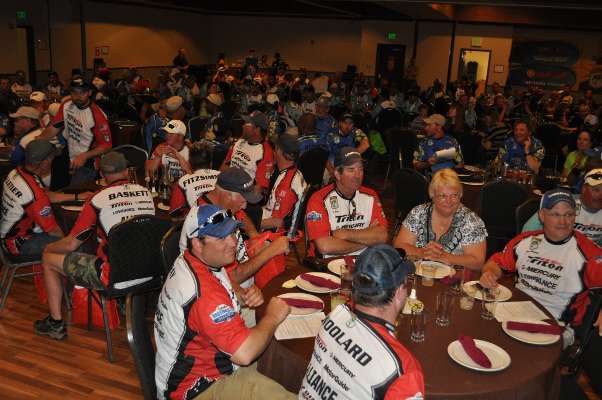 It was a full house when all 132 competitors filed in for the briefing.