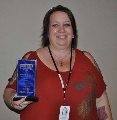 <p>Heather Begun of Konocti Vista Casino received an award from the California B.A.S.S. Nation for her help in hosting the divisional.</p>
