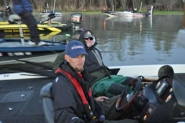 <p>Jason Hemminger of California and Todd Woolard of Oregon are the first boat in the lineup.</p>
