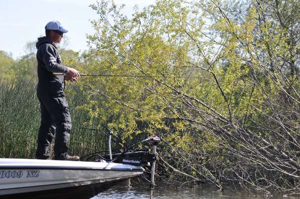 <p>Percifield is looking for another fish like the 9-3 he caught yesterday.</p>
