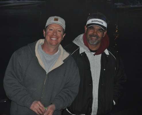 Tim Johnston of Montana and Dave Lee of Arizona are sharing a boat today. Johnston is currently in second place.