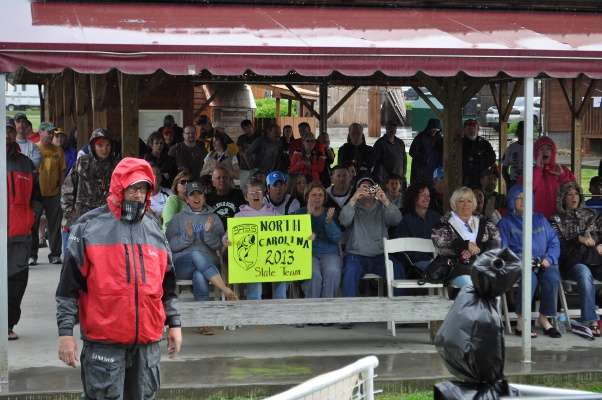 <p>Despite the bad weather, spectators came out to cheer on their teams, most notably representatives from the North Carolina B.A.S.S. Nation.</p>
