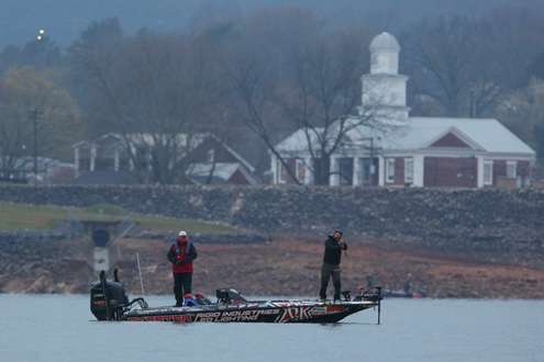 <p>Brandon Palaniuk started Day Two of the Bass Pro Shops Southern Open #2 near the launch site in Dandridge, TN.</p>
