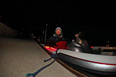 <p> </p>
<p>Third-place angler David Kilgore is thinking ahead as heâs the first boat to launch on the final day at Douglas Lake. </p>
