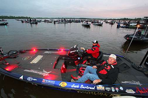 <p> </p> <p>Josh Bertrand looks to improve on Day Two with a healthy limit of Red River bass.</p> 