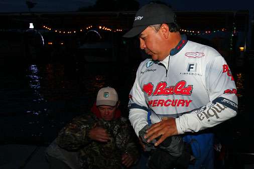 <p>Mike Pedroza leads the top 12 with 29 pounds, 2 ounces into Day Three of the Bass Pro Shops Central Open #1 on the Red River.</p> 
