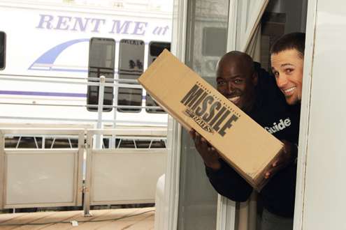 <p>Crews and Monroe give us a sneak peek of the Missile Baits stored on their houseboat.</p>
