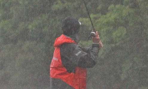 <p>Iaconelli never checked up, even when the rain was so heavy it was hard to hold your head up.</p>
