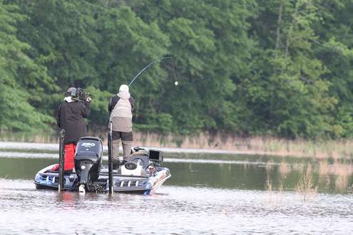 <p>Steve Bowman stayed with Day Three leader Tommy Biffle on the final day of the West Point Lake Battle. The veteran pro weighed 10 - 12 pound bags each of the first three days of the tournament,  but the unpredictable lake baffled Biffle on Day Four.</p>
