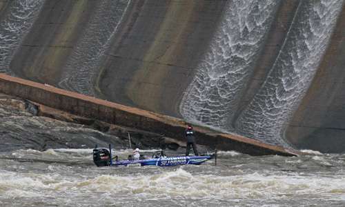 <p>Miller moves closer to the dam.</p>
