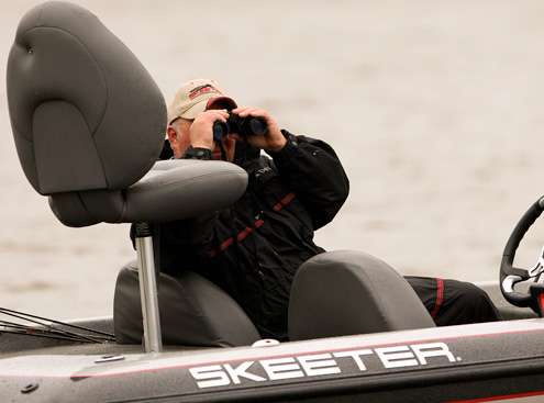 <p> </p>
<p>A spectator kept a respectable distance and watched Herren fish with binoculars. </p>
