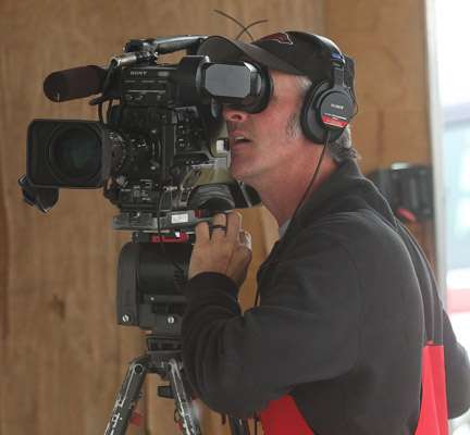 <p>Cameraman Wes Miller stays very busy at the Elite events.</p>
