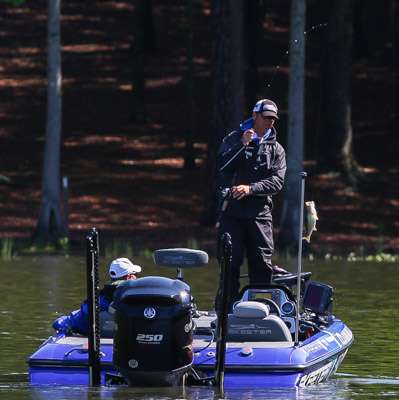 <p>One of very few fish for Faircloth on Day Four.</p>
