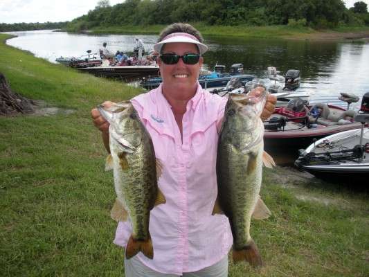 <p>
	Marc Sherrillâs mom, Vicky Brackin, caught these beauties during a tournament on Floridaâs Lake Okeechobee last fall.</p>
