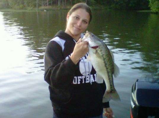 <p>
	Chris Boysen submitted this photo of Stephanie Boysen, mother of two, with a 3-pound spotted bass she caught on Alabamaâs Lake Jordan.</p>
