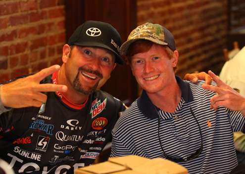 <p> </p>
<p>Mike Jacobs got to meet one of his favorite Elite Series anglers, Gerald Swindle. </p>
