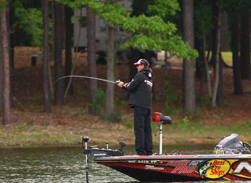 <p>Kevin VanDam was fishing near one of the hundreds of campsites on West Point Lake. </p>
