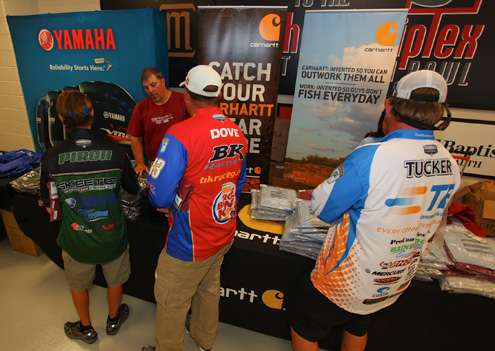 Anglers picked up the latest apparel from Carhartt. 