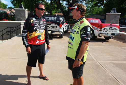 Similar to years past, Kevin VanDam and Skeet Reese are in a battle for the Toyota Angler of the Year title. 
