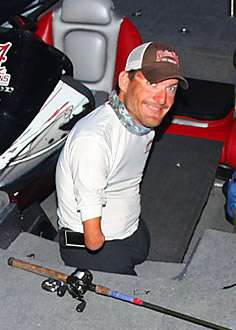 <p> </p>
<p>Clay Dyer makes bait adjustments prior to the start of Day Two.</p>
