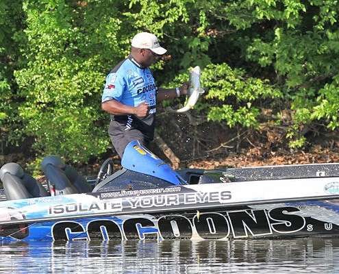 <p>Ishama Monroe adds some weight to his livewell on Day Three â so much so that he took over the lead.</p>
