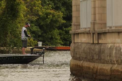 <p>Jonathon VanDam stayed away from the whitewater, at least for awhile, on Day Three.</p>

