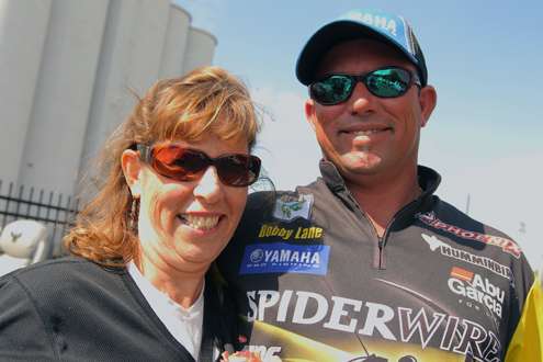 <p>Bobby Lane and his mother, who drove here for Mother's Day.</p>
