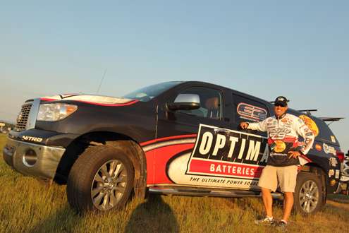 <p>Evers is ever-ready to hit the road with his Toyota Tundra.</p>
