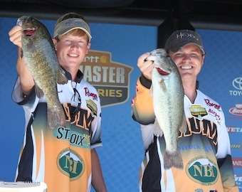 <p>Tyler Strock and Dalton Darnell with one of few smallmouth on day one sit in 15th with 14-15.</p>
