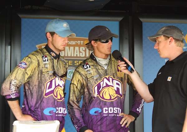 <p>Nathan Martin and Robb Young of UNA finished 12th with 29-12. </p>
