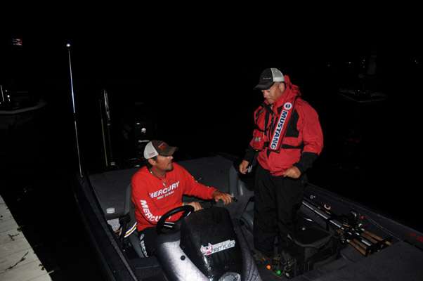 <p>Mark Hensiek of Arkansas and Mark Cowart of Missouri were second in line to take off this morning.</p>
