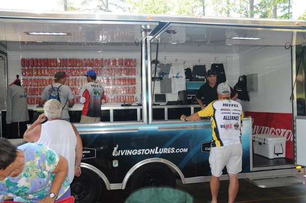 <p>Spectators got a chance to check out the latest lures from B.A.S.S. sponsor Livingston Lures.</p>
