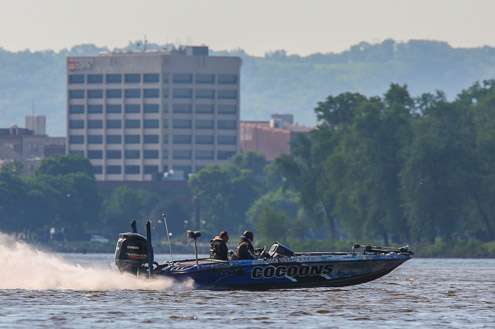 <p>Ish Monroe is also on the move with the city of La Crosse on the background.</p> 