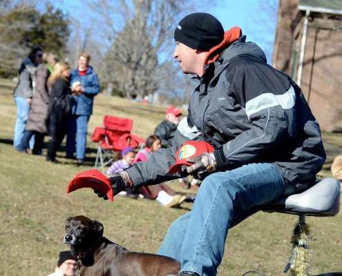 <p>Ott DeFoe was the grand marshal of the Christmas parade in Dandridge, Tenn., last year, and his dog, Violet, rode on the front of the boat with him. She died earlier this year. "She was a great dog and fished with me a lot, even practicing for some of the Elite Series events."</p>
