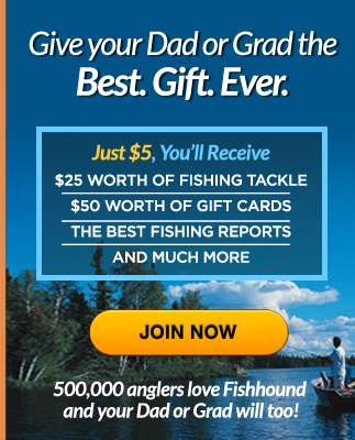 <p>Fill your dad's and grad's tackle box for just $5 with a Fishhound.com membership. Just $5 will get them $25 in tackle, $50 in gift cards & the best local fishing reports. <a href=