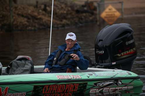 <p>Pirch's Marshal is shooting a little video as they move along the docks.</p>
