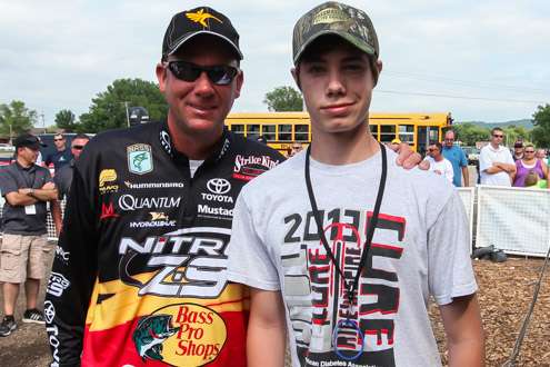 <p>This young angler spent some time with Kevin VanDam today!</p>
