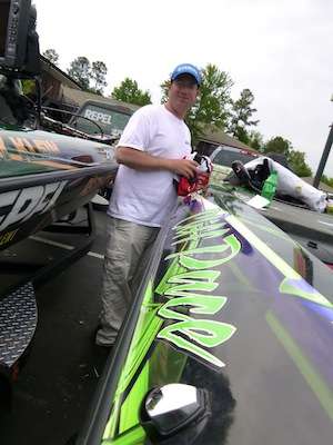 <p>...and this is the exact first picture I take, photo #1 of my 6th season of covering the Bassmaster Elite tour, this year starting at West Point Lake in LaGrange, GA, and the photo is of Cliff Pace, good friend and the 2013 Bassmaster Classic champion...</p>
