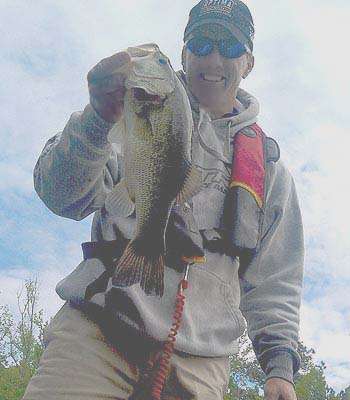 <p>Edwin Evers' first fish of Day Two. Photo by Bassmaster Marshal Eric Hurst.</p>
