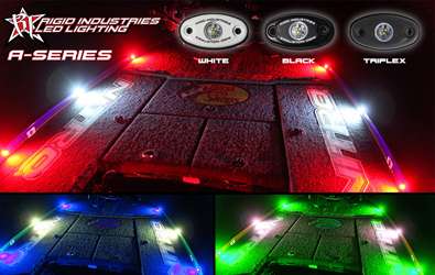 <p> </p>
<p>Need a versatile light for your boat, your trailer, or your truck? The A-Series by Rigid Industries LED Lighting is ideal for gunnel of a boat, on your trailer as marker lights or in the wheel well of your truck. Shock proof, water proof, dad proof.</p>
<p> </p>
<p><a href=